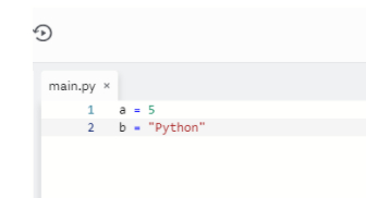 a = 5 b = "Python"