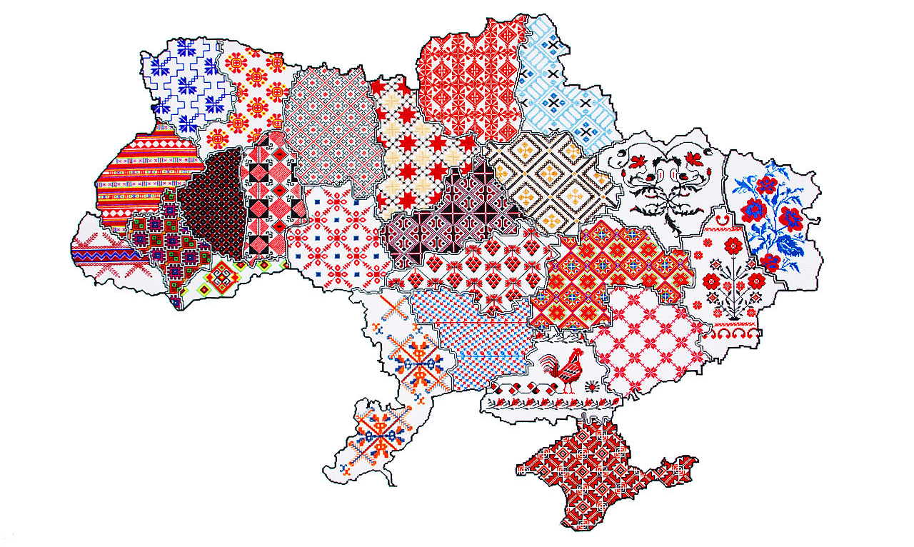 Ukraina, varje region är olika mönster.