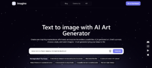 AI-programmet Mid Journeys startsida.