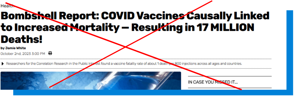Bombshell report: COVID Vaccines casually linked to increased Mortality - Resulting in 18 MILLION Deaths. 