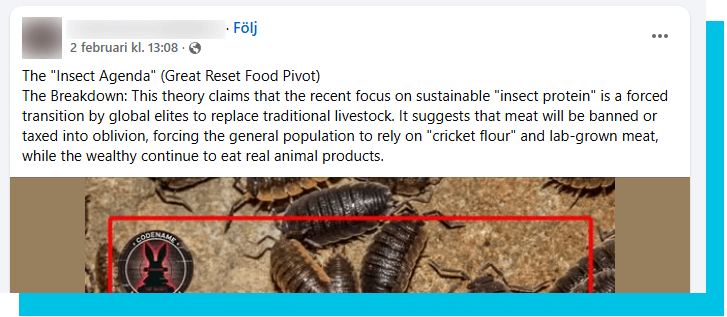 The "Insect Agenda" (Great Reset Food Pivot)
​The Breakdown: This theory claims that the recent focus on sustainable "insect protein" is a forced transition by global elites to replace traditional livestock. It suggests that meat will be banned or taxed into oblivion, forcing the general population to rely on "cricket flour" and lab-grown meat, while the wealthy continue to eat real animal products.